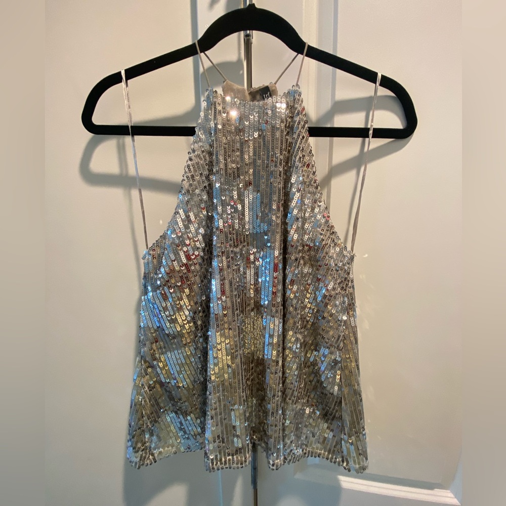 Zara Sequined Party Tank Top